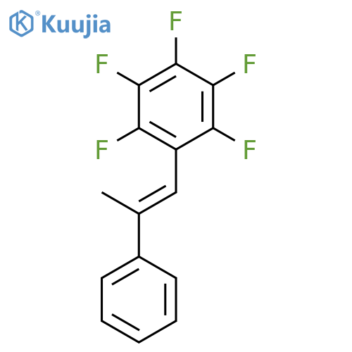 Benzene, pentafluoro(2-phenyl-1-propenyl)- structure