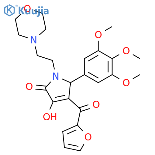4-(furan-2-carbonyl)-3-hydroxy-1-2-(morpholin-4-yl)ethyl-5-(3,4,5-trimethoxyphenyl)-2,5-dihydro-1H-pyrrol-2-one structure