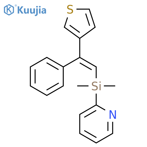Pyridine, 2-[dimethyl[(1E)-2-phenyl-2-(3-thienyl)ethenyl]silyl]- structure