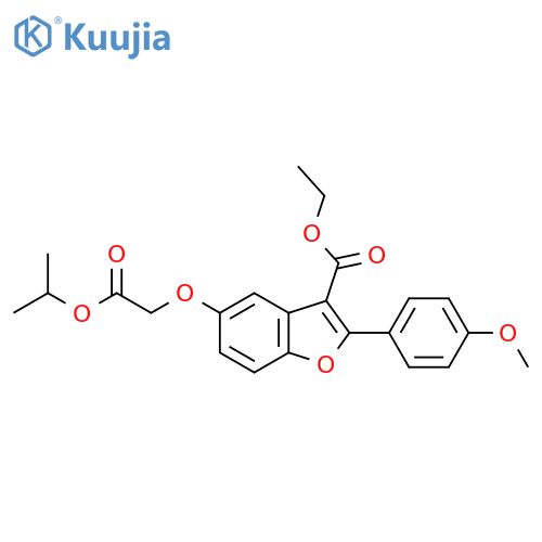 ethyl 2-(4-methoxyphenyl)-5-2-oxo-2-(propan-2-yloxy)ethoxy-1-benzofuran-3-carboxylate structure