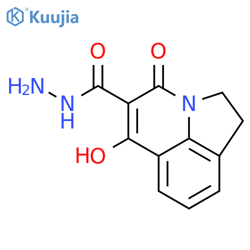 4H-Pyrrolo[3,2,1-ij]quinoline-5-carboxylicacid, 1,2-dihydro-6-hydroxy-4-oxo-, hydrazide structure