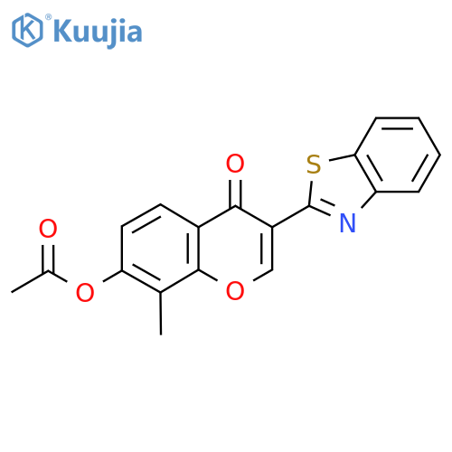 3-(1,3-benzothiazol-2-yl)-8-methyl-4-oxo-4H-chromen-7-yl acetate structure
