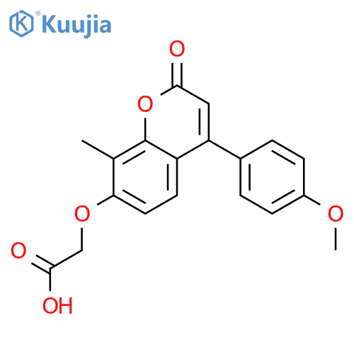 {4-(4-Methoxyphenyl)-8-methyl-2-oxo-2H-chromen-7-yloxy}acetic acid structure