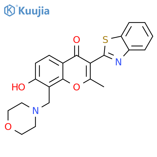 3-(1,3-benzothiazol-2-yl)-7-hydroxy-2-methyl-8-[(morpholin-4-yl)methyl]-4H-chromen-4-one structure
