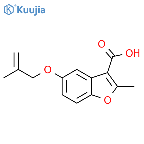 2-methyl-5-[(2-methylprop-2-en-1-yl)oxy]-1-benzofuran-3-carboxylic acid structure