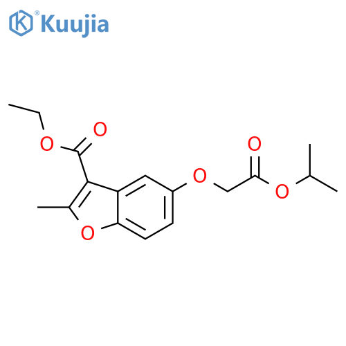 ethyl 2-methyl-5-2-oxo-2-(propan-2-yloxy)ethoxy-1-benzofuran-3-carboxylate structure