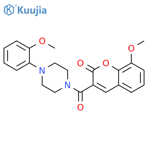 8-methoxy-3-4-(2-methoxyphenyl)piperazine-1-carbonyl-2H-chromen-2-one structure