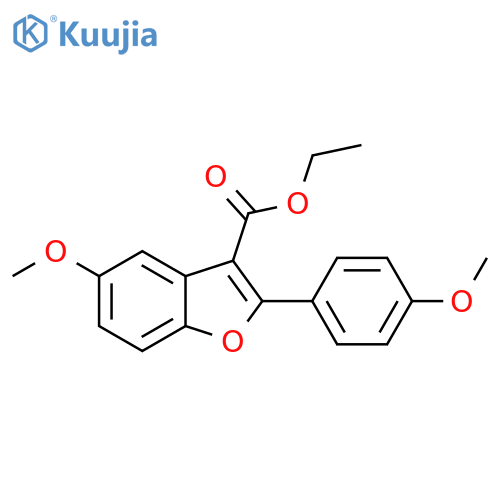 ethyl 5-methoxy-2-(4-methoxyphenyl)-1-benzofuran-3-carboxylate structure