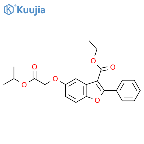ethyl 5-2-oxo-2-(propan-2-yloxy)ethoxy-2-phenyl-1-benzofuran-3-carboxylate structure