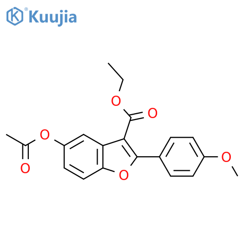 ethyl 5-(acetyloxy)-2-(4-methoxyphenyl)-1-benzofuran-3-carboxylate structure