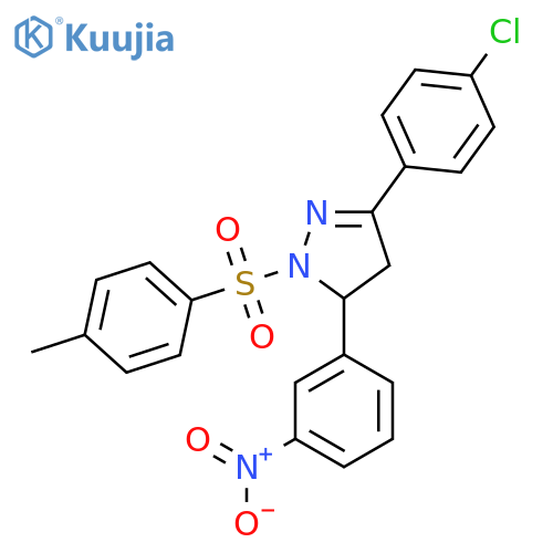 3-(4-chlorophenyl)-1-(4-methylbenzenesulfonyl)-5-(3-nitrophenyl)-4,5-dihydro-1H-pyrazole structure