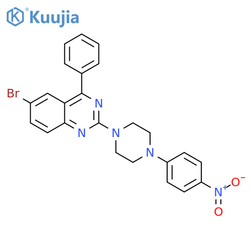 6-bromo-2-4-(4-nitrophenyl)piperazin-1-yl-4-phenylquinazoline structure