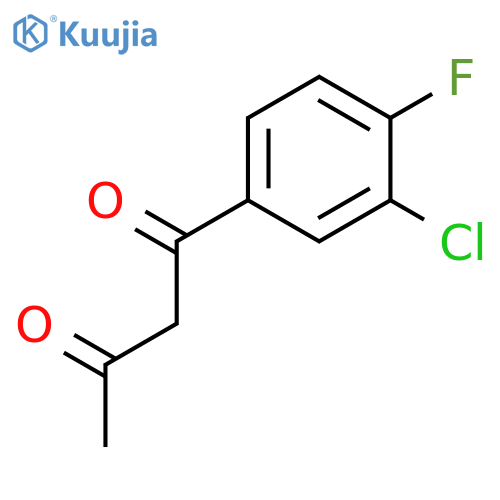 1-(3-chloro-4-fluorophenyl)butane-1,3-dione structure