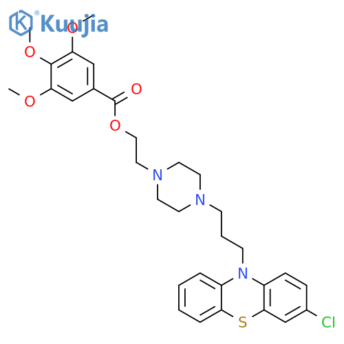2-{4-[3-(3-chloro-10H-phenothiazin-10-yl)propyl]piperazin-1-yl}ethyl 3,4,5-trimethoxybenzoate structure