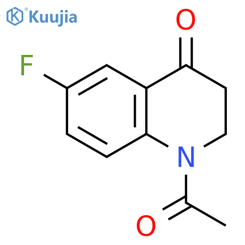 1-acetyl-6-fluoro-1,2,3,4-tetrahydroquinolin-4-one structure