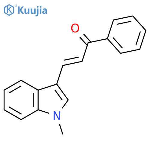 (2E)-3-(1-methyl-1H-indol-3-yl)-1-phenylprop-2-en-1-one structure