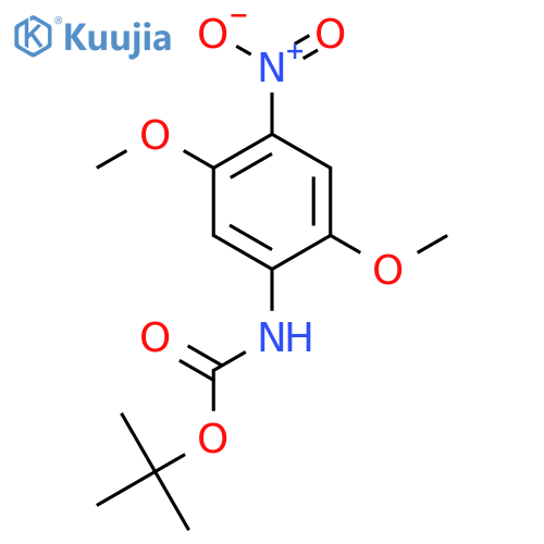 Carbamic acid, (2,5-dimethoxy-4-nitrophenyl)-, 1,1-dimethylethyl ester structure