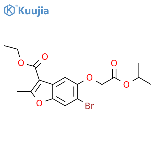 ethyl 6-bromo-2-methyl-5-2-oxo-2-(propan-2-yloxy)ethoxy-1-benzofuran-3-carboxylate structure
