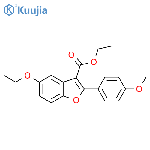 ethyl 5-ethoxy-2-(4-methoxyphenyl)-1-benzofuran-3-carboxylate structure
