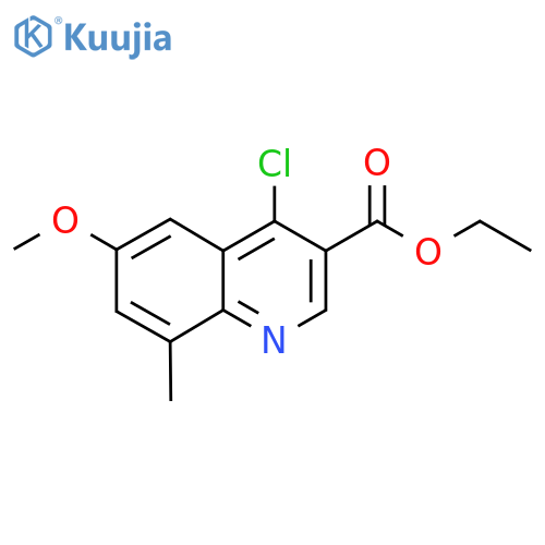 Ethyl 4-chloro-6-methoxy-8-methylquinoline-3-carboxylate structure