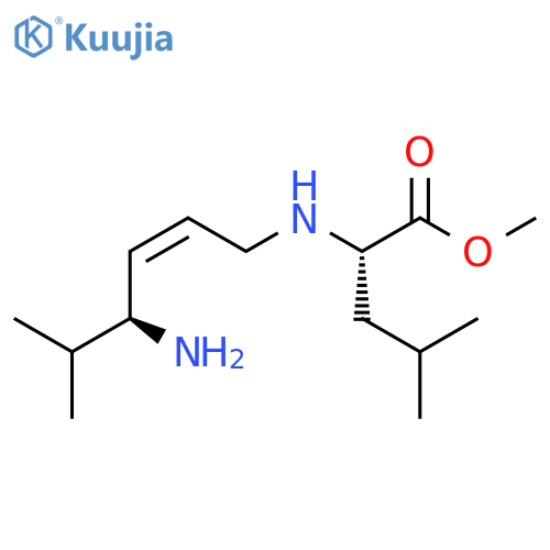 L-Leucine, N-[(2Z,4S)-4-amino-5-methyl-2-hexenyl]-, methyl ester structure