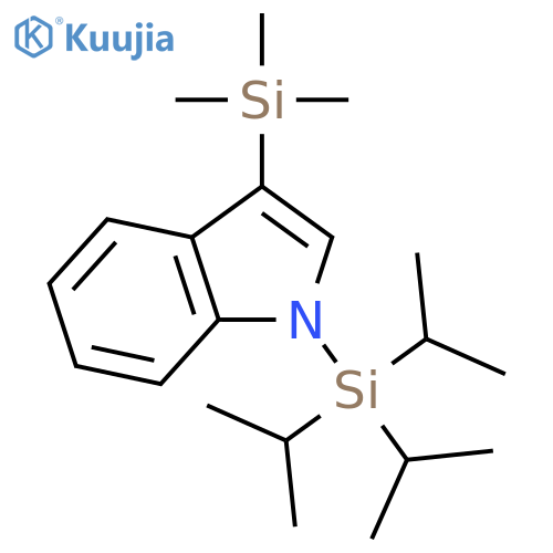 1H-Indole, 3-(trimethylsilyl)-1-[tris(1-methylethyl)silyl]- structure