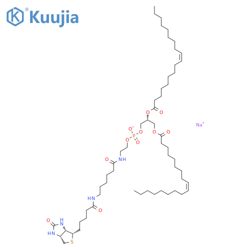 sodium,2-[6-[5-[(3aS,4S,6aR)-2-oxo-1,3,3a,4,6,6a-hexahydrothieno[3,4-d]imidazol-4-yl]pentanoylamino]hexanoylamino]ethyl [(2R)-2,3-bis[[(Z)-octadec-9-enoyl]oxy]propyl] phosphate structure