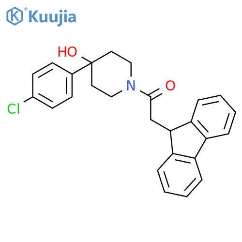 4-Piperidinol, 4-(4-chlorophenyl)-1-(9H-fluoren-9-ylacetyl)- structure