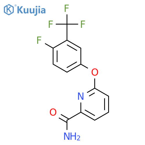 2-Pyridinecarboxamide, 6-[4-fluoro-3-(trifluoromethyl)phenoxy]- structure