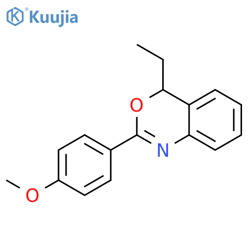 4H-3,1-Benzoxazine, 4-ethyl-2-(4-methoxyphenyl)- structure