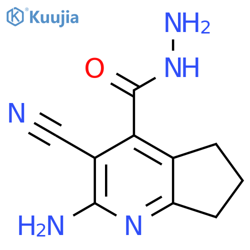 5H-Cyclopenta[b]pyridine-4-carboxylicacid, 2-amino-3-cyano-6,7-dihydro-, hydrazide structure