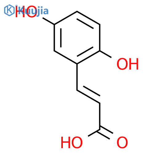 3-(2,5-dihydroxyphenyl)prop-2-enoic acid structure