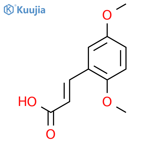 (2E)-3-(2,5-Dimethoxyphenyl)-2-propenoic acid structure