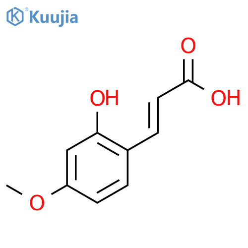 3-(2-hydroxy-4-methoxyphenyl)prop-2-enoic acid structure