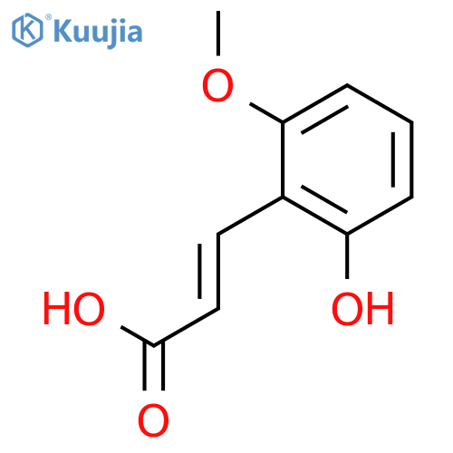 (2E)-3-(2-hydroxy-6-methoxyphenyl)prop-2-enoic acid structure