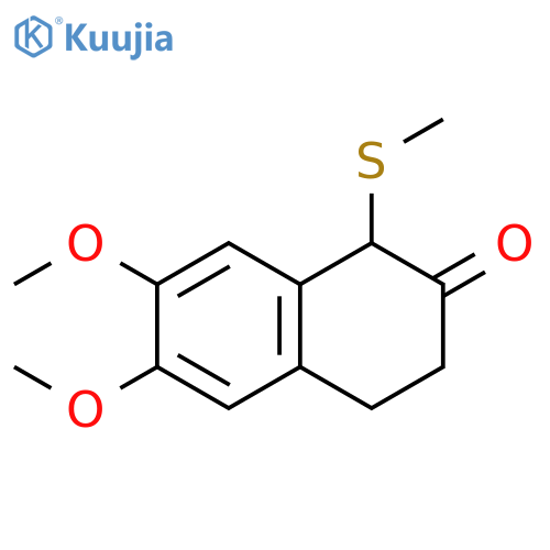 2(1H)-Naphthalenone, 3,4-dihydro-6,7-dimethoxy-1-(methylthio)- structure