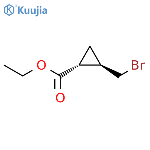 Cyclopropanecarboxylic acid, 2-(bromomethyl)-, ethyl ester, trans- structure