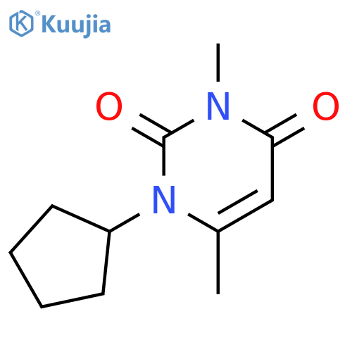 2,4(1H,3H)-Pyrimidinedione, 1-cyclopentyl-3,6-dimethyl- structure