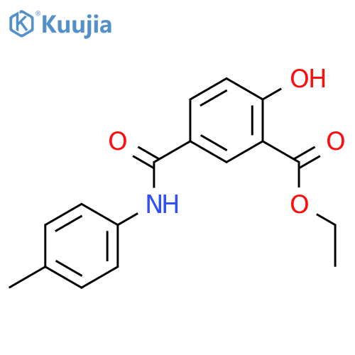 ethyl 2-hydroxy-5-[(4-methylphenyl)carbamoyl]benzoate structure