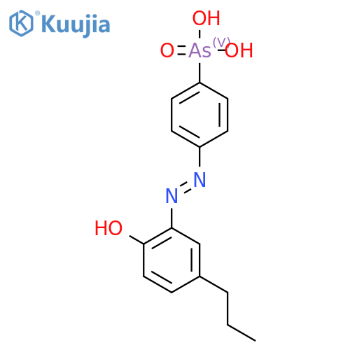 {4-[2-(6-Oxo-3-propylcyclohexa-2,4-dien-1-ylidene)hydrazinyl]phenyl}arsonic acid structure