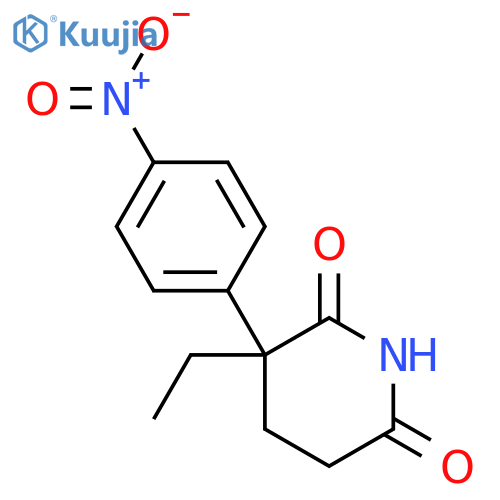 3-ethyl-3-(4-nitrophenyl)piperidine-2,6-dione structure
