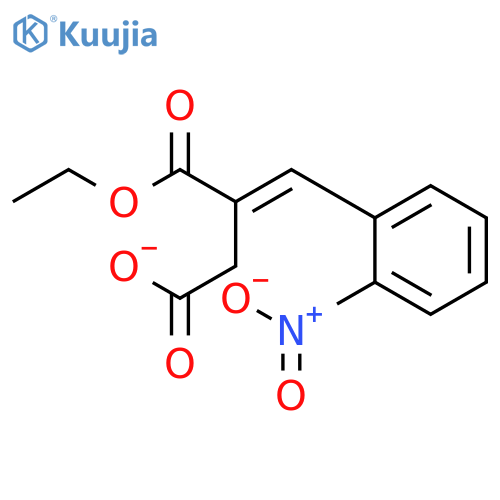 Butanedioic acid, [(2-nitrophenyl)methylene]-, 1-ethyl ester, (2E)- structure