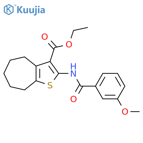 ethyl 2-(3-methoxybenzamido)-4H,5H,6H,7H,8H-cyclohepta[b]thiophene-3-carboxylate structure