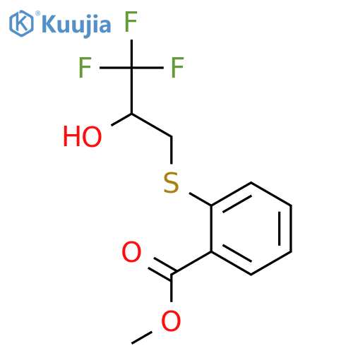 Methyl 2-[(3,3,3-trifluoro-2-hydroxypropyl)sulphanyl]benzenecarboxylate structure