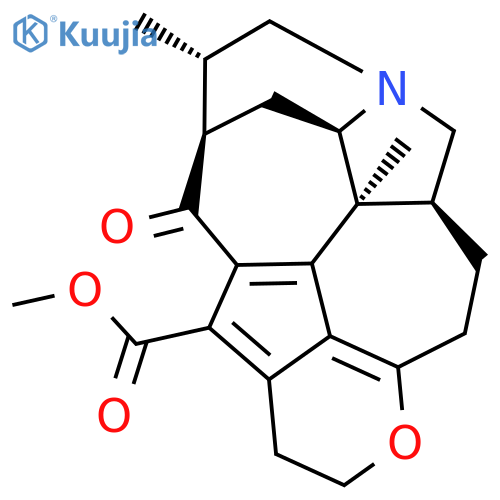 methyl (5aS,9S,10R,11aR,11bS)-9,11b-dimethyl-14-oxo-1,2,4,5,5a,6,8,9,10,11,11a,11b-dodecahydro-10,12-methanopyrano[2',3',4':8,1]azuleno[4,5-a]indolizine-13-carboxylate structure