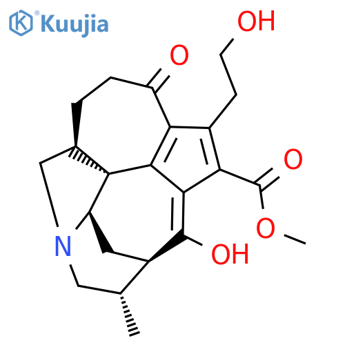methyl (6aS,10S,11R,12aR,12bS)-13-hydroxy-3-(2-hydroxyethyl)-10,12b-dimethyl-4-oxo-5,6,6a,7,9,10,11,12,12a,12b-decahydro-4H-1,11-(metheno)azuleno[4,5-a]indolizine-2-carboxylate structure