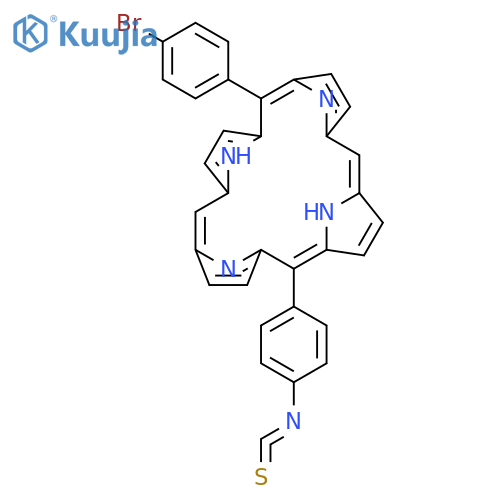 21H,23H-Porphine, 5-(4-bromophenyl)-15-(4-isothiocyanatophenyl)- structure