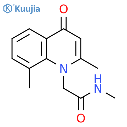 2-(2,8-dimethyl-4-oxo-1,4-dihydroquinolin-1-yl)-N-methylacetamide structure