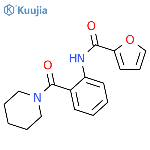 Furan-2-carboxylic acid [2-(piperidine-1-carbonyl)-phenyl]-amide structure