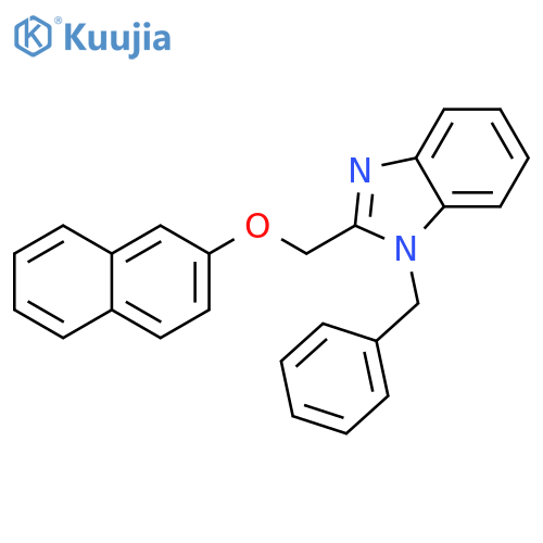 1-benzyl-2-(naphthalen-2-yloxy)methyl-1H-1,3-benzodiazole structure